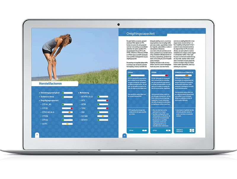 Voorbeeldrapport Nutri-Gene Expert - Na de test kun je direct aan de slag met uitleg en tips uit het rapport Voorbeeldrapport Nutri-Gene Expert - Na de test kun je direct aan de slag met uitleg en tips uit het rapport