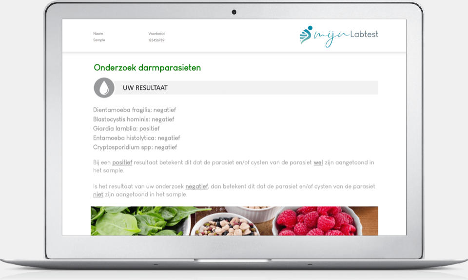 Darmparasieten test uitslag